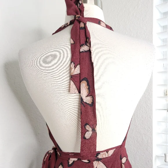 REFORMATION Johnson Halter Dress In Mariposa XS. - Picture 8 of 9